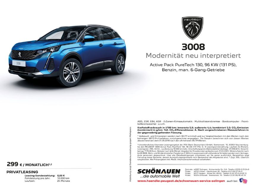 Privat Peugeot 3008 Schönauen