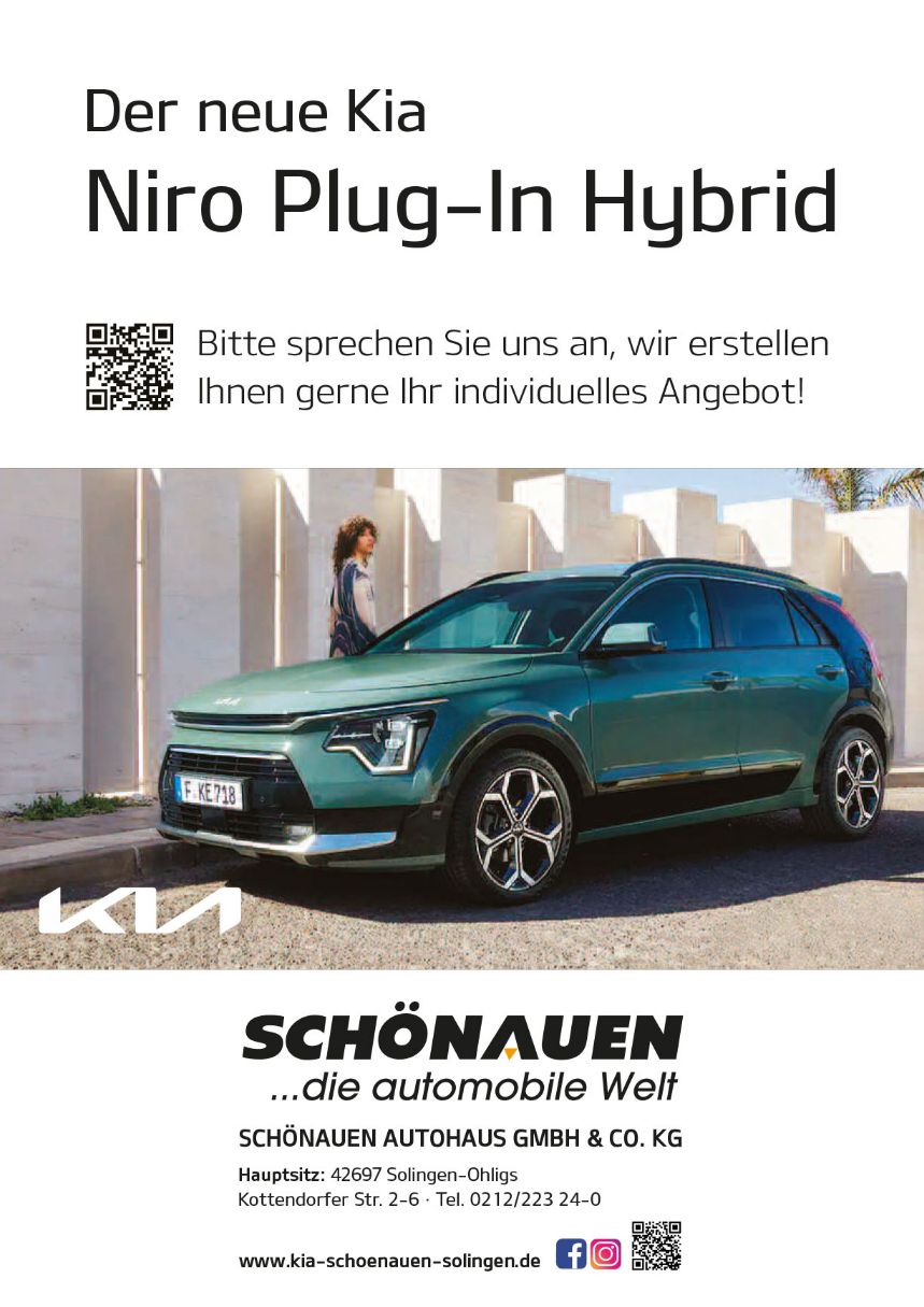 KIA Niro Plug-In Hybrid Angebotsblatt